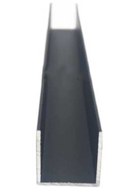 铝合金u型槽黑色20x20x1包边扣条玻璃卡槽装修吊顶铝合金收边槽铝