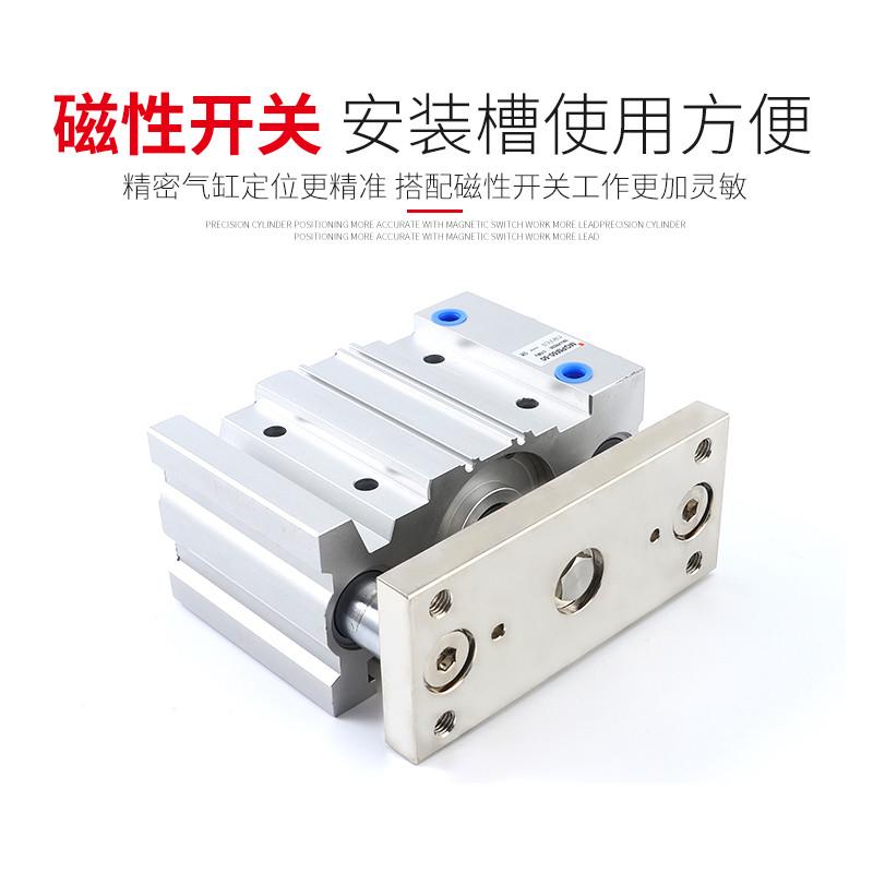 带导杆三杆三轴气缸MGPM/TCM/MGPL25-20/30/40/50/75/100/150/175