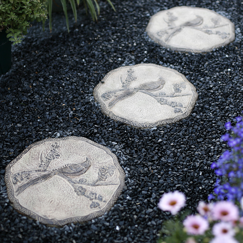 花园仿古汀步f石板庭院草坪圆形地砖公园户外铺路院子踏步垫脚石