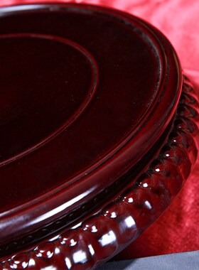 防水花盆底座托盘树脂圆形酒坛奇石头花瓶工艺品垫高W摆件底座实