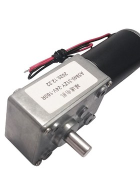 5840-31ZY涡m轮蜗杆减速电机微型直流自锁调速慢速静音12伏24V马