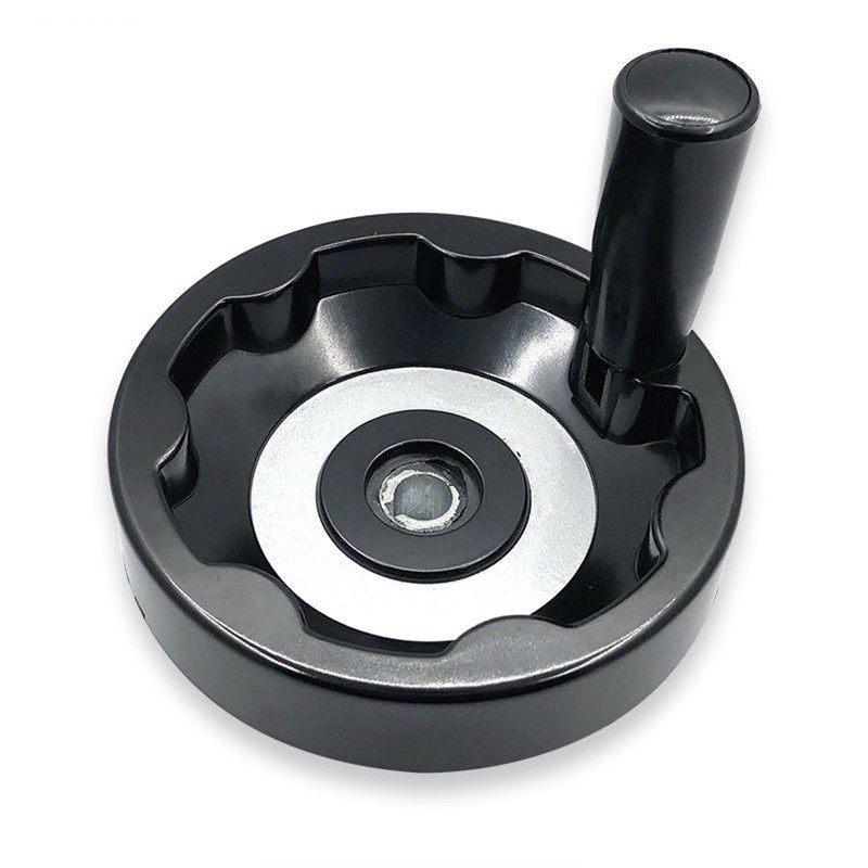 丝杆塑料手轮 圆形提升机80 100 D125圆形可折内波纹手轮调节手柄