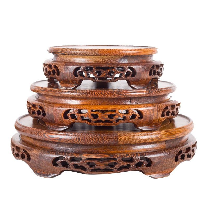 底座托架实木圆形托盘酒坛鱼缸奇石头鱼缸鸡O翅木花瓶花盆底座托,家居饰品,装饰摆件,淘宝优惠券,粉丝福利购,淘宝优惠卷