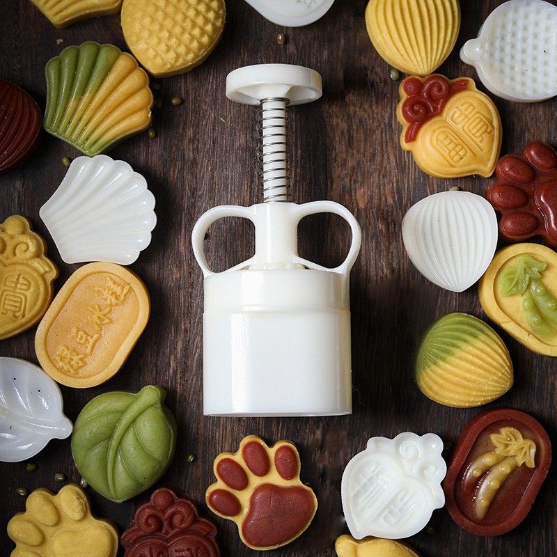 2023新款绿豆糕模具端午节专用30克家用手压式50大号小号冰皮月饼