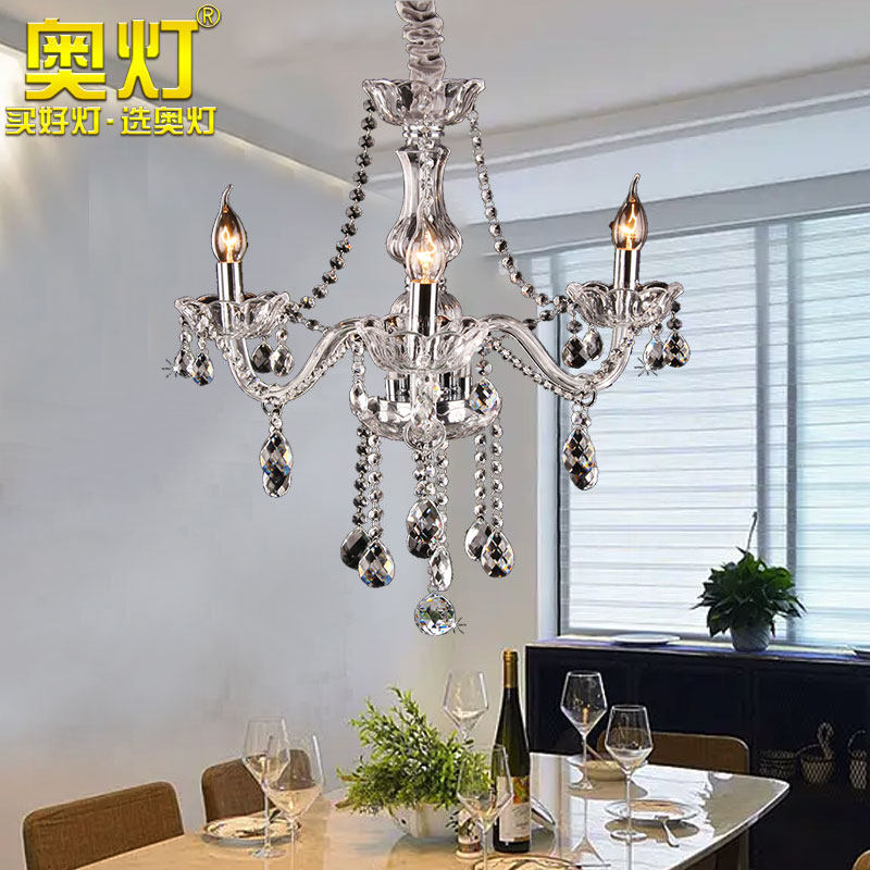 奥灯欧式铬色透明水晶吊灯具饭厅吊灯田园卧室客厅书房吊灯1397,家装灯饰光源,卧室/书房吊灯,淘宝优惠券,粉丝福利购,淘宝优惠卷