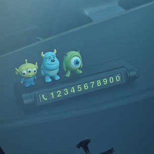 玩具总动员两个号码双挪车电话牌汽车临时停车可换号切换卡通女生