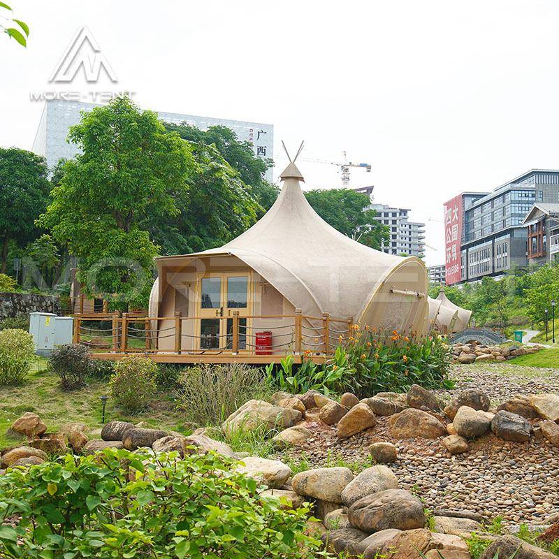 大型遮阳网红酒店帐篷印第安帐篷大草帽tipi野奢餐饮招待中心帐篷