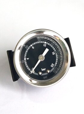 Y40铁壳支架压力表20bBar咖啡机气压表升级防抖功能