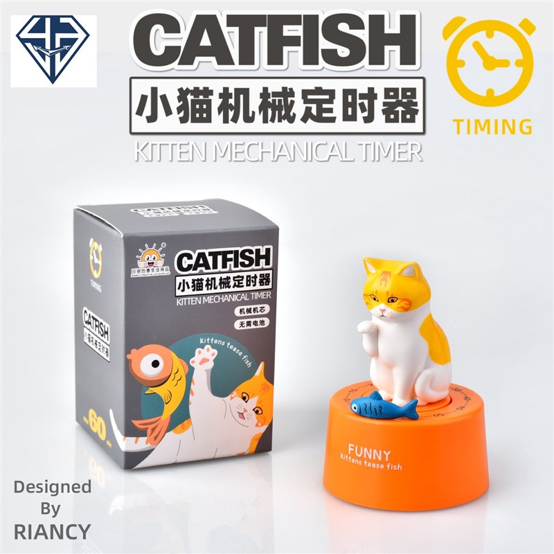 卡通猫咪倒时器儿童时间管理器机械定时器厨房计P时器提醒器RS576