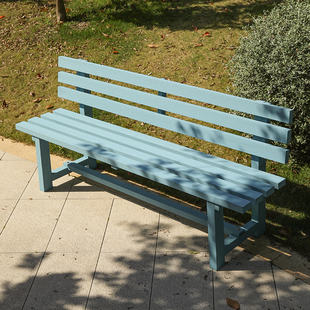 阳台室外休息吸烟区靠背双人座户外庭院三人位排椅家用实木质凳子