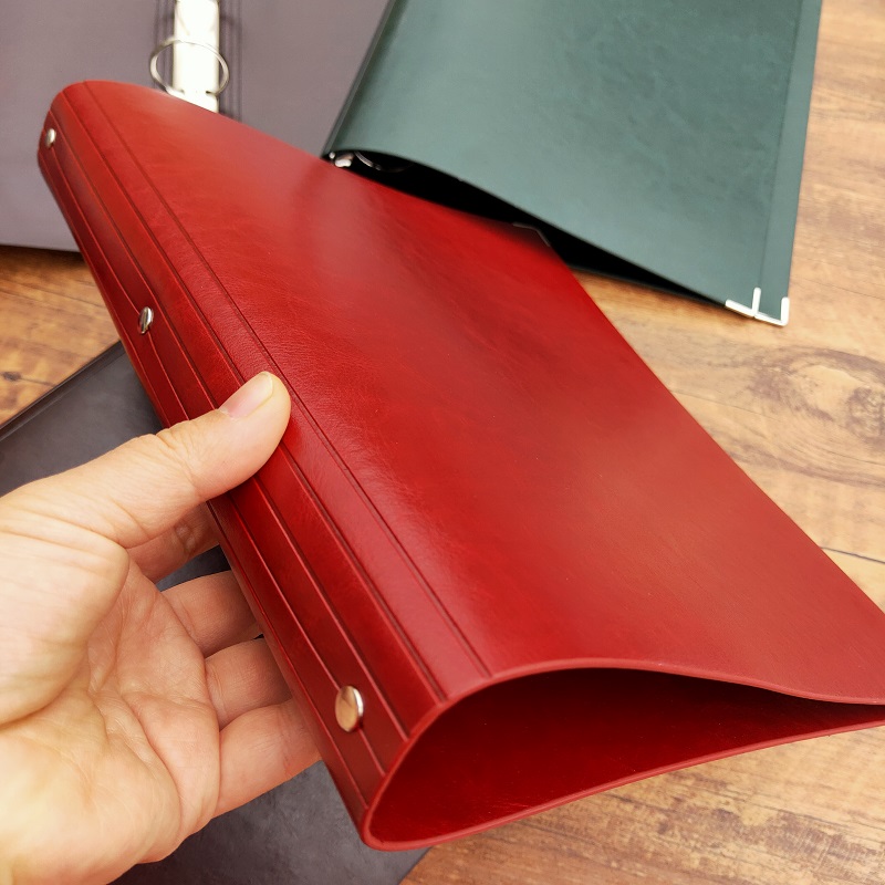 【300张超大容量】4孔A4软皮面活页本方格本大号加厚学生文件夹子