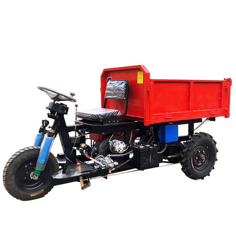 工地柴油三轮车农用液压自卸工程电动载重王养殖拉货翻斗车