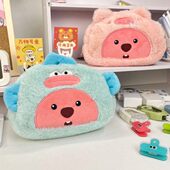 新款 毛绒变装 小海狸loopy笔袋大容量日系可爱女文具收纳袋化妆包