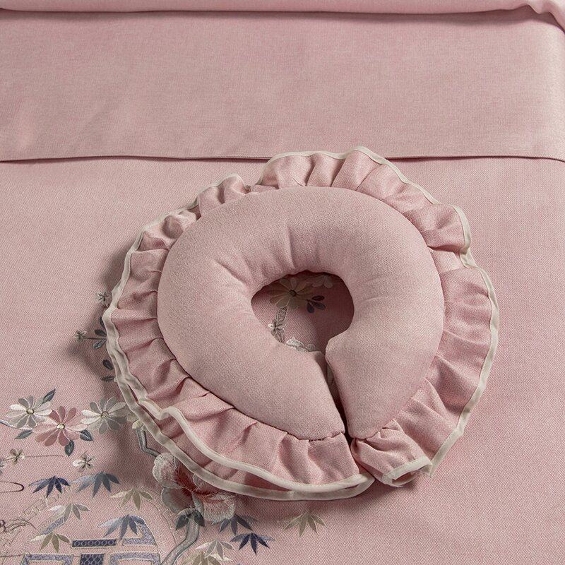 趴枕脚枕美容院专用按摩美容床枕头U形枕护颈四季通用纯色可拆卸