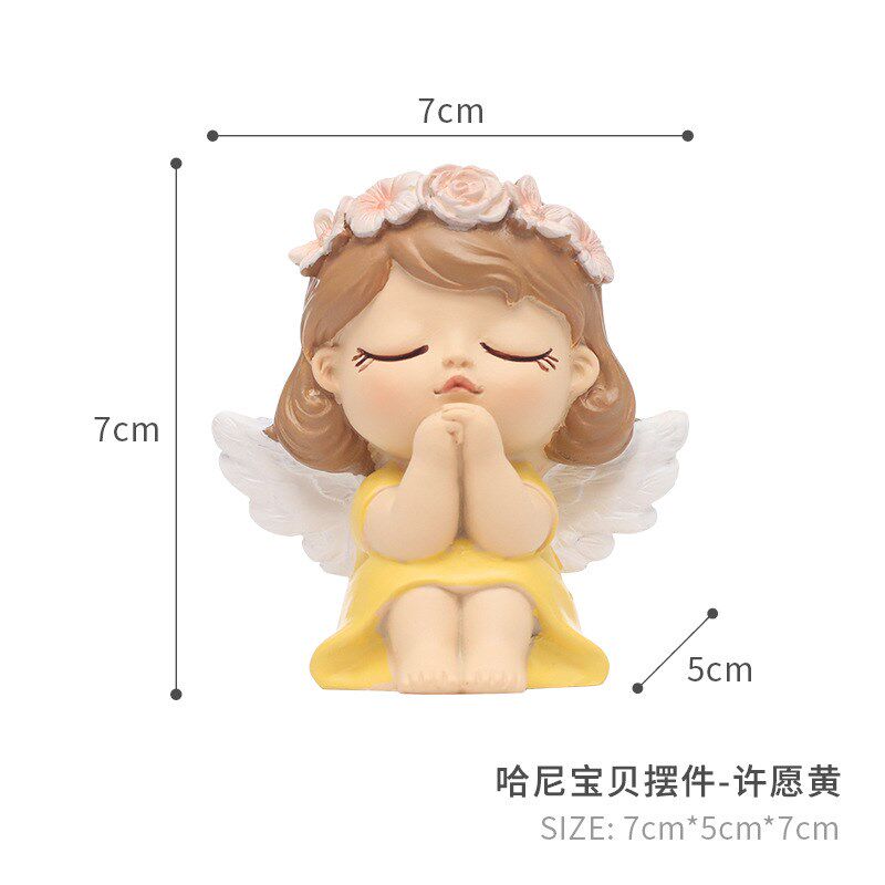 卡通可爱天使宝m贝小摆件创意蛋糕烘焙装饰品汽车车载内饰摆件