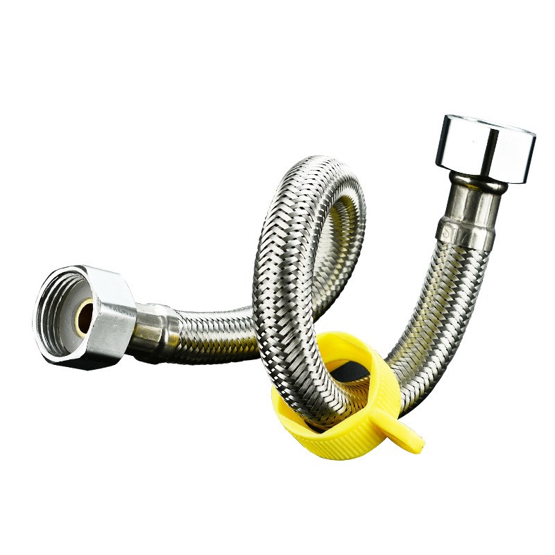 304不锈钢丝h编织管4分热水器面盆龙头马桶进水管上水金属软管防