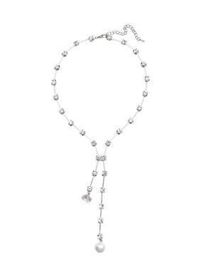 长款Y形水钻颈链欧美夸张奢华项链吊坠G女潮网红ins土酷蹦迪锁骨