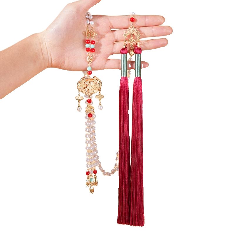 马面裙配饰古风汉服长项链背云长璎珞明制流苏新中式X国风锁软璎