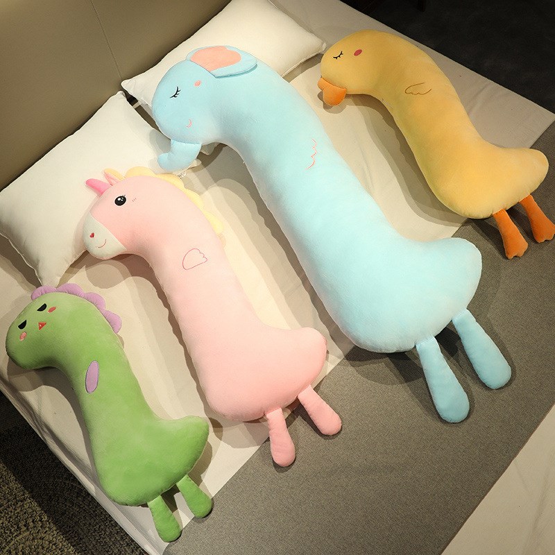 大象睡觉抱枕恐龙多巴胺抱枕床沙发靠垫女生睡觉玩U偶长条抱枕礼