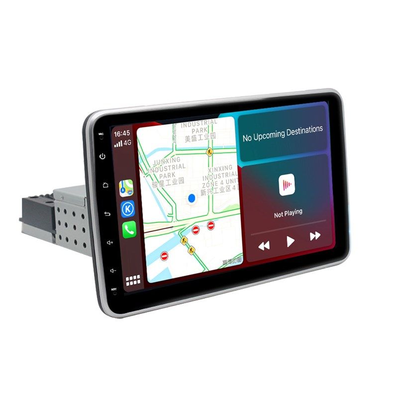 跨境9寸10寸1Din 2Din 安卓大屏导航屏幕36Q0度旋转摇头车载收音