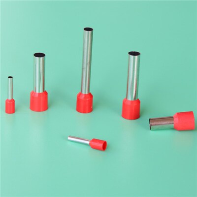 VE03a08冷压管型铜鼻子针形接线端子插针预绝缘线耳紫铜镀锡E0308