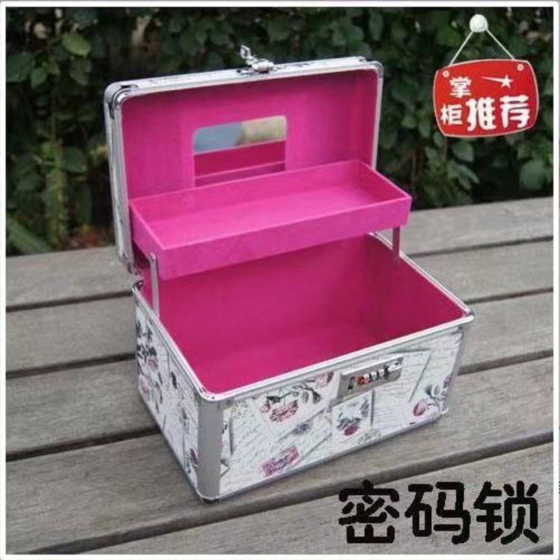 手提化妆铝箱采耳足疗足浴技师工具箱美甲美容桑拿修脚便携收纳箱