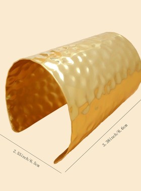 跨境新款金属花i纹手镯时尚夸张朋克风手饰女个性臂环复古手环