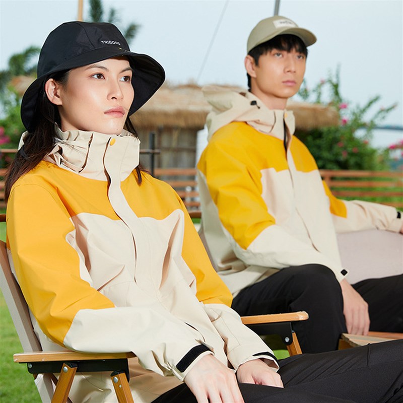 四季登山工作服印制mLOGO户外单层冲锋衣男女春秋薄款夹克防风外