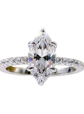 珠宝 2023新款9s25银女神马眼戒指高碳钻指环欧美风时尚百搭