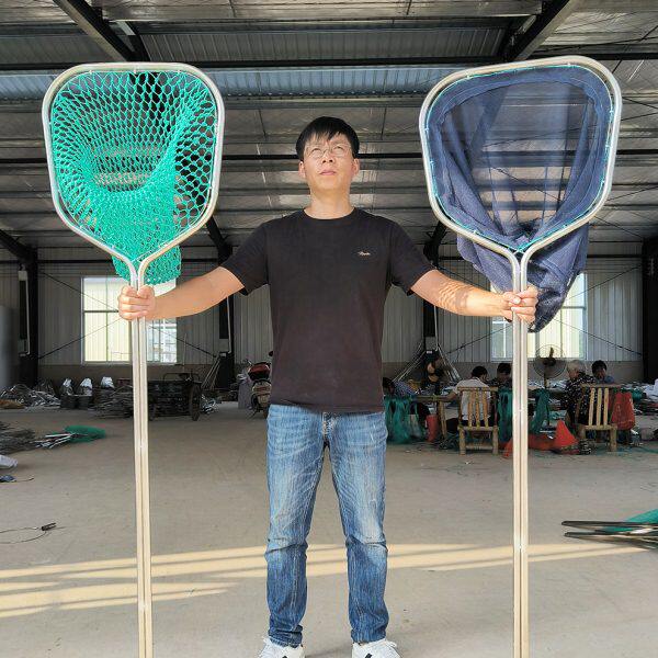 一体成型不锈钢抄网捞鱼网渔具鱼网超硬鱼捞海鲜赶海网抄捞子网兜