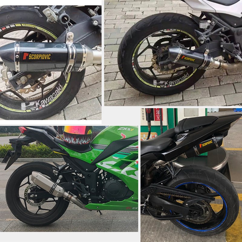 摩托跑车改装地平线150小忍者250公路赛永源350RR25/R3六角排气管