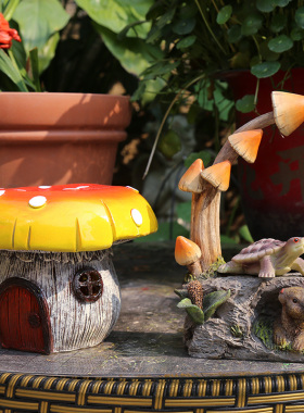 花园杂货 庭院 小摆件 创意 园艺装饰品摆件树脂工艺品户外摆件