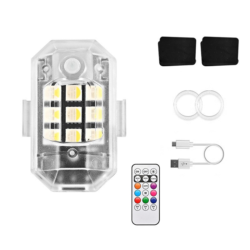 汽车摩托车闪光灯安装爆闪灯免充电式电动装饰灯强光警.示飞机领