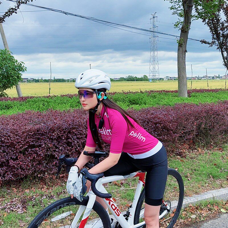 PLM春夏薄款透气o短袖骑行服高品质纯色字母公路自行车骑行服