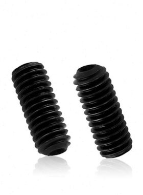 公制12.9级硬度碳钢黑色内六角机米GB80凹端M7止付螺丝钉紧定顶丝