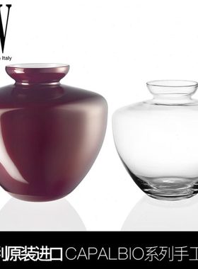 意大利IVV进口CAPA水晶玻璃花瓶摆件客厅插花水培鲜花瓶餐桌摆件