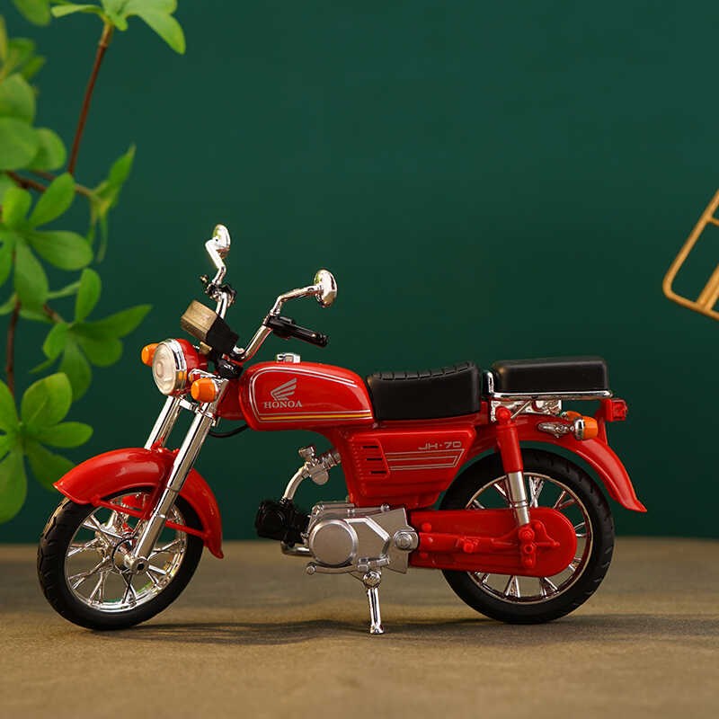 复古摩托车模型合金仿真收藏小摆件男孩房J间装饰品桌面摆设1:12