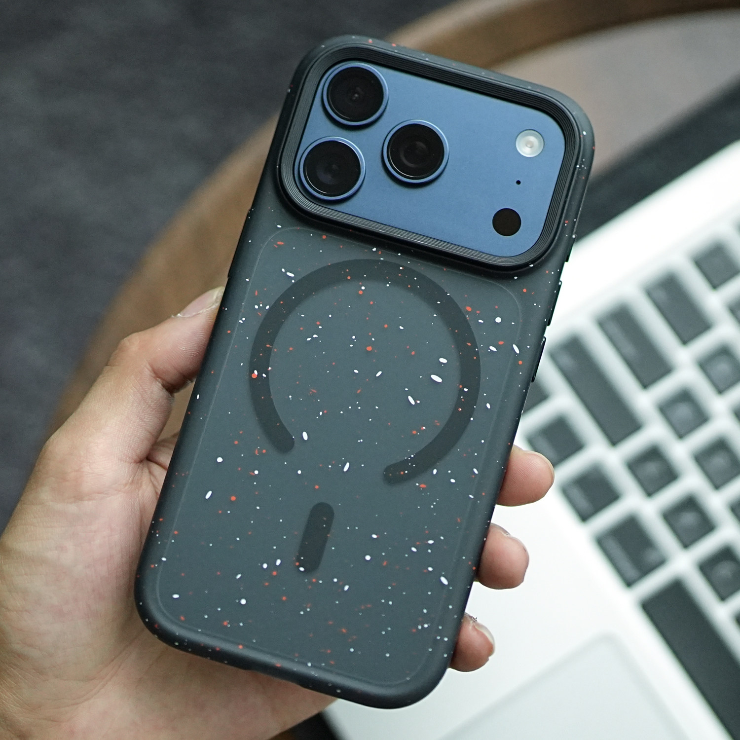 米斯登适用苹果iPhone17ProMax艺术泼墨手机壳Air全包软胶边加厚防摔Magsafe磁吸保护套透明磨砂高档男女新款