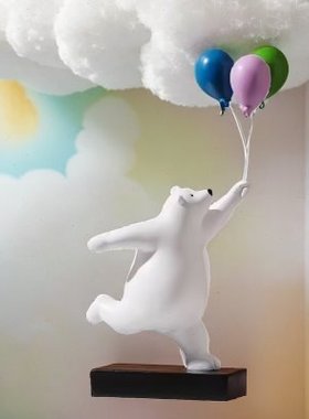 创意气球熊桌面摆件客厅电视柜办公室酒柜家居装饰品儿童房小摆件