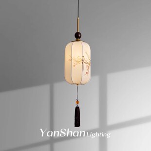 宋代美学床头小吊灯新中式禅意简雅茶室灯玄关过道复古装饰小吊灯