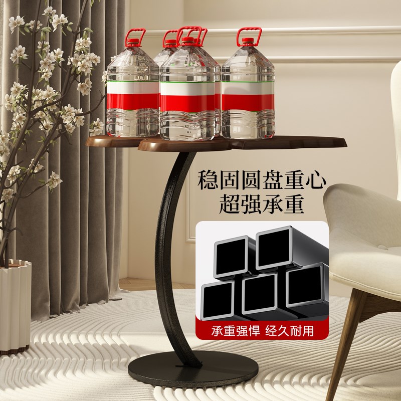 客厅落地边几摆件创意沙发边几托盘装饰法式奶油风家用茶几小桌子