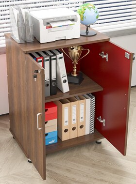 80高储物文件柜复印机柜子打印机底座放置柜办公柜带隔层收纳柜子