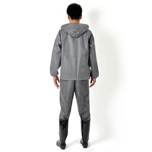 雨衣套装 坑道服抗洪抢险橡胶帆布劳保加厚户外分体式 老式 3520长款