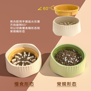 跨境新品狗狗慢食碗宠物二合一防打翻狗碗猫狗用品塑料防滑狗盆