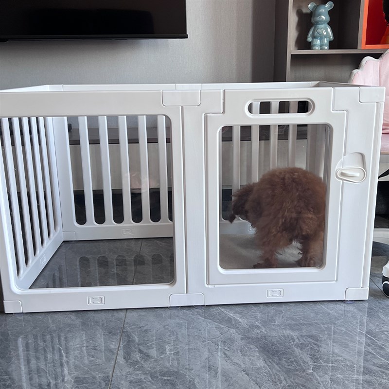 透明狗狗围栏亚克力狗窝宠物栅栏室内隔离小型犬狗笼家用阳台栅栏