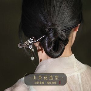 凤凰涅磐古风发簪手工黑檀木簪子流苏汉服头饰国风发钗新中式发饰