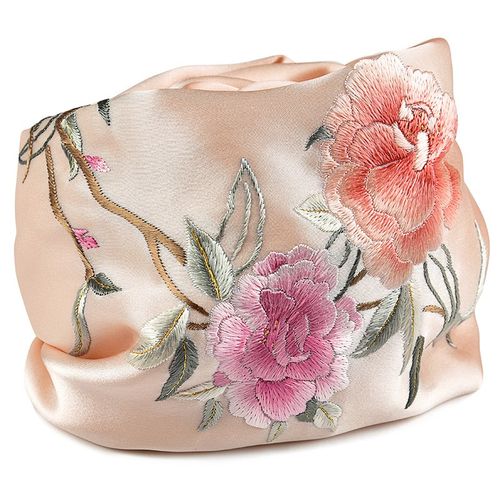 成都特色手工刺绣蜀绣蜀锦芙蓉桑蚕丝围巾丝巾送女士妈妈纪念礼物