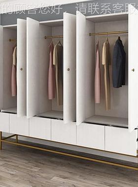 欧我简约白色收北纳XJY20010柜 新房多开衣铁艺橱衣柜 家用挂式衣