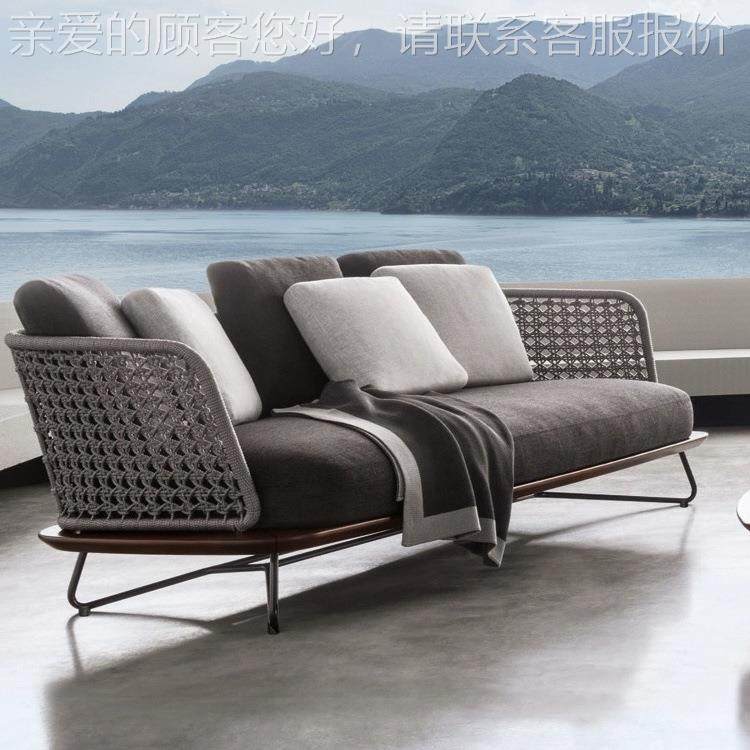 户外绳编外沙发椅L-027 北家具露天木阳台花欧园室单人防晒编绳实,住宅家具,户外沙发,淘宝优惠券,粉丝福利购,淘宝优惠卷