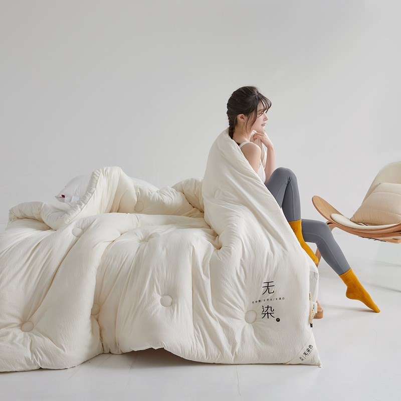 A类母婴级原棉无染大豆纤维被全棉加厚冬被春秋棉被空调被子被芯